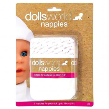 Dollsworld Nappies 5 Pack
