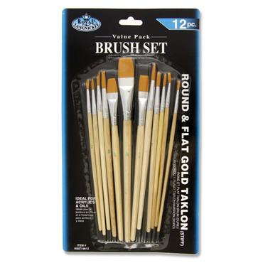 Paint Brush Set Artist Gold Talkon Short Handle