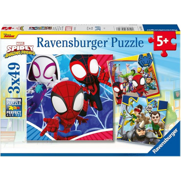 Spideys Adventures 3x49 Piece Puzzle