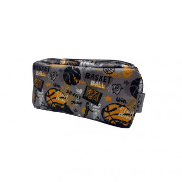 TRIPLE PENCIL CASE BASKETBALL