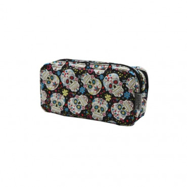 DOUBLE PENCIL CASE SKULL