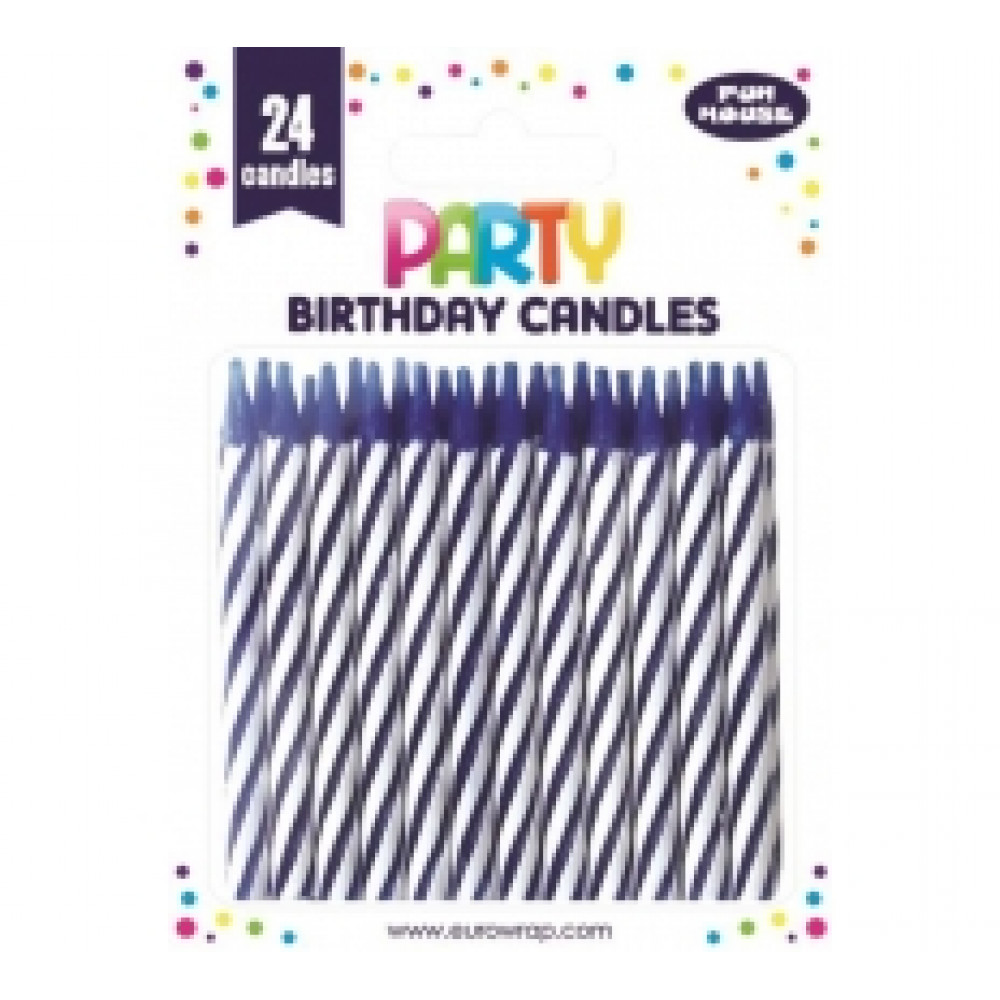 Party Candle Set Blue 24