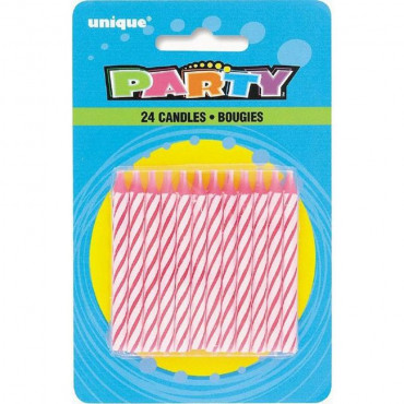 Party Candle Set Pink 24