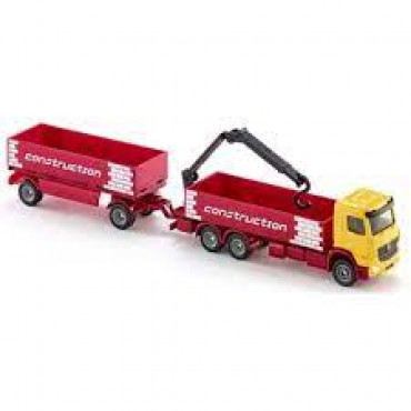 1:87 TRUCK W/CONSTRUCTION MATERIAL & TRAILER