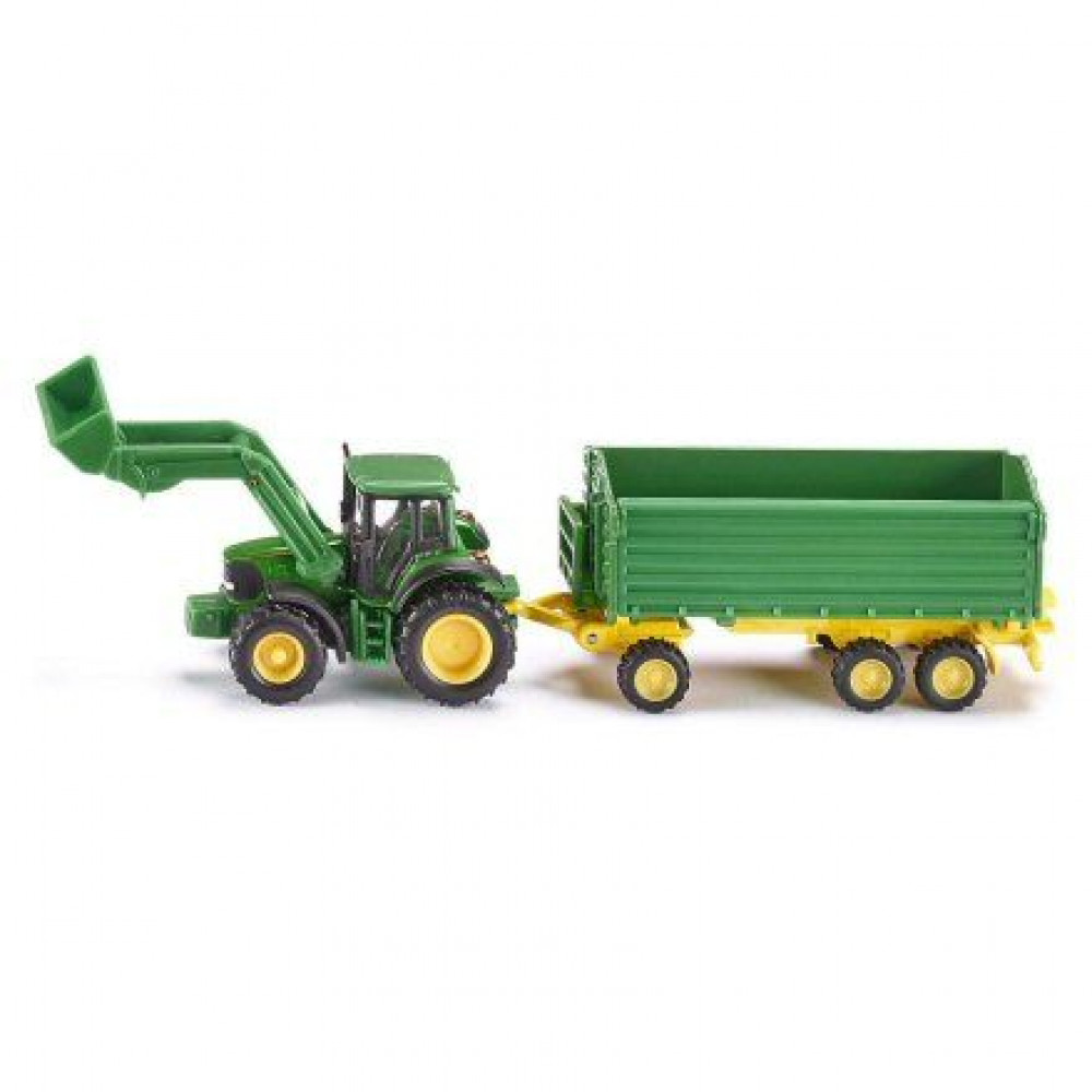 JH DEERE TRACTOR W/LOADER & TRAILER