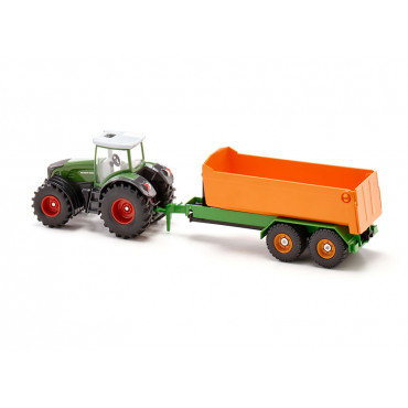 Fendt Tractor W/Hooklift Trailer & Carriage 1:50