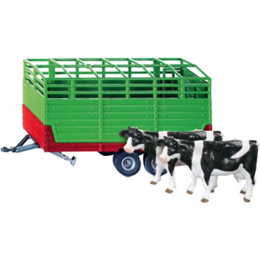 Stock Trailer W/2 Cows 1:32