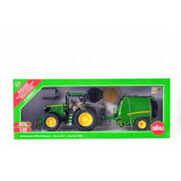 John Deere Tractor & Baler 1:32