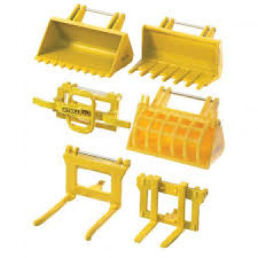 Front Loader Accessories Yellow Pk4 1:32