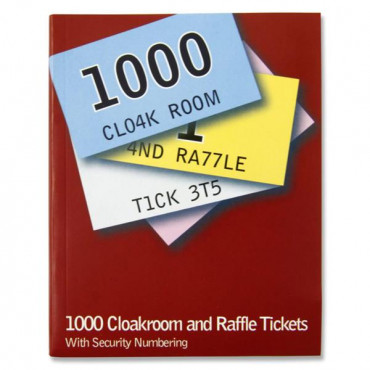 Raffle Cloakroom Tickets 1000Pk