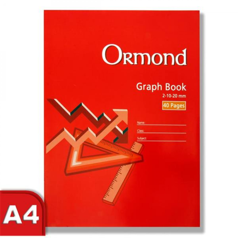 A4 Graph Book Ormond 40Pg
