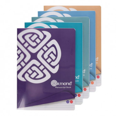 A4 120pg Durable Cover Manuscript Book Asst