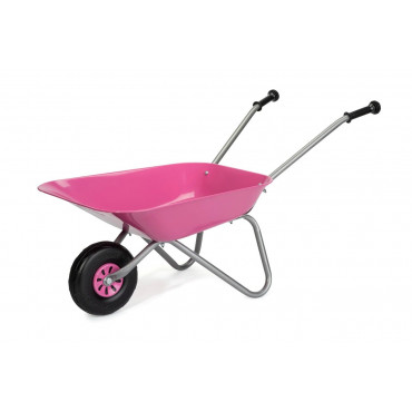 Rolly Metal Wheelbarrow Pink