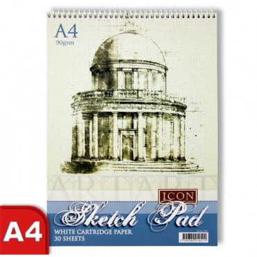 A4 Spiral Sketch Pad 30 Sheet