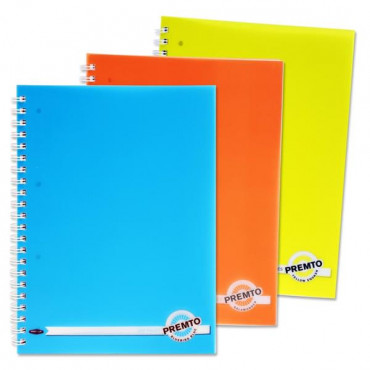 A4 200pg PP Wiro Notebook 3 Asst-neon