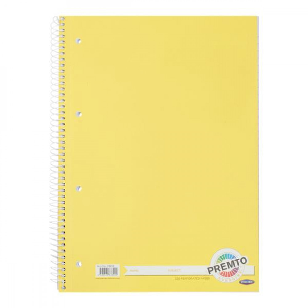 A4 320pg Spiral Notebook - Sunshine