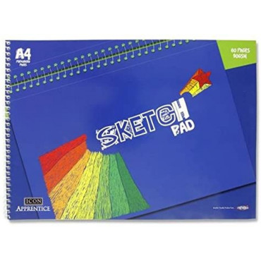 A4 Spiral Sketch Pad 60Pg 9Ogsm