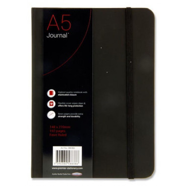 A5 Black Journall with Elastic Concept