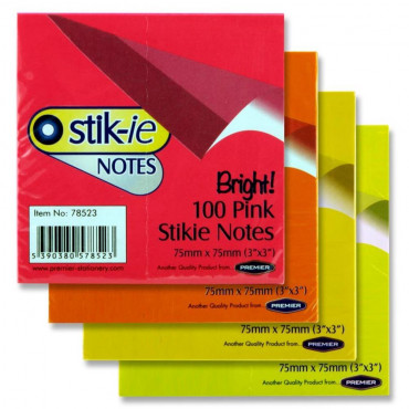 Stikie Notes 75X75 Coloured