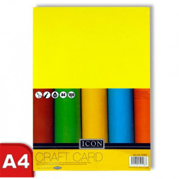 A4 Rainbow Craft Card 50 Sheets 110Gsm