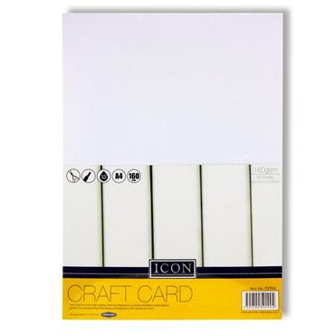 A4 160Gsm Craft Card 50 Sheets  White