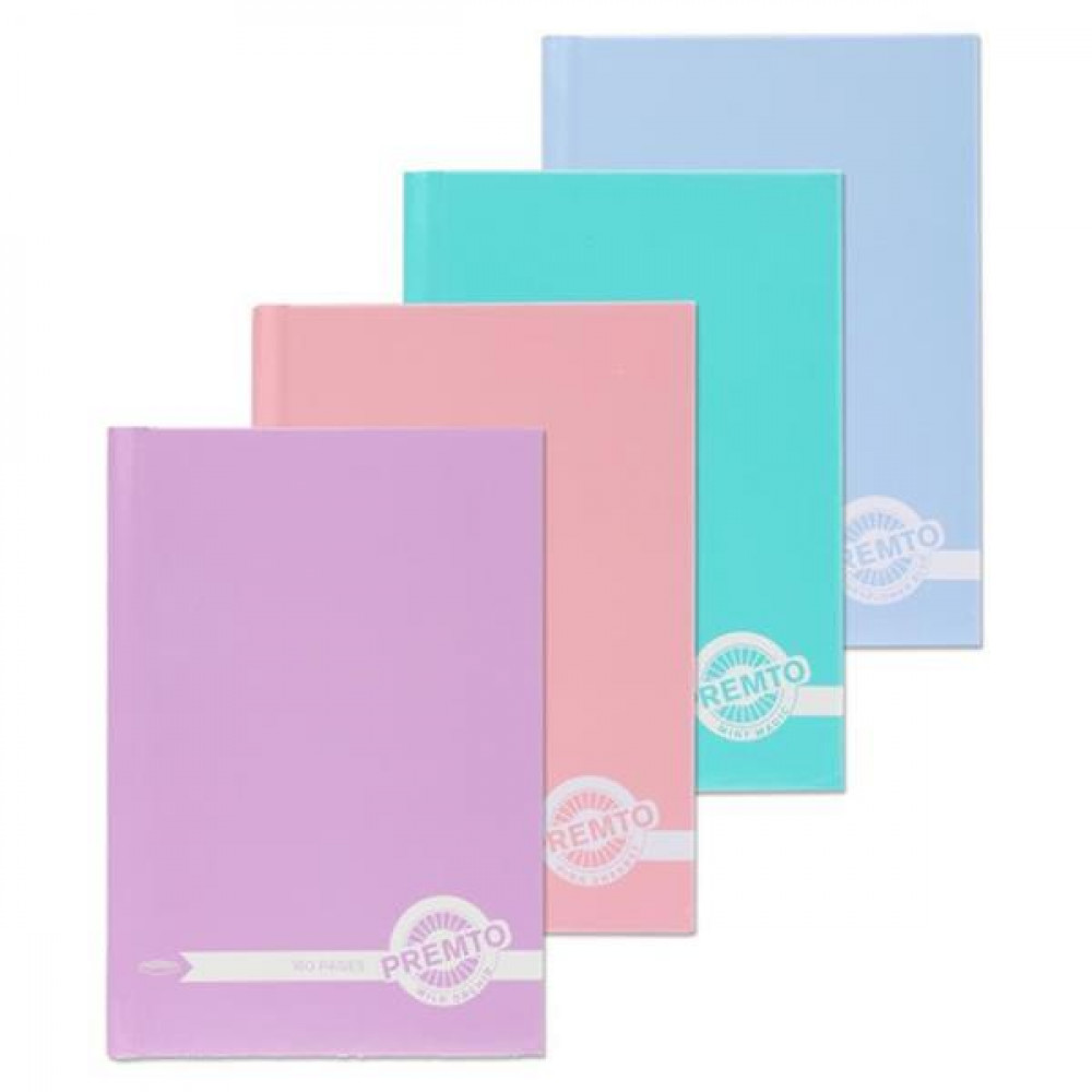 Premto Pastel A6 160pg Hardcover Notebook 4 Asst.