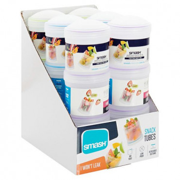 Leak Proof Triple Snack Tube 3 Asst Cdu