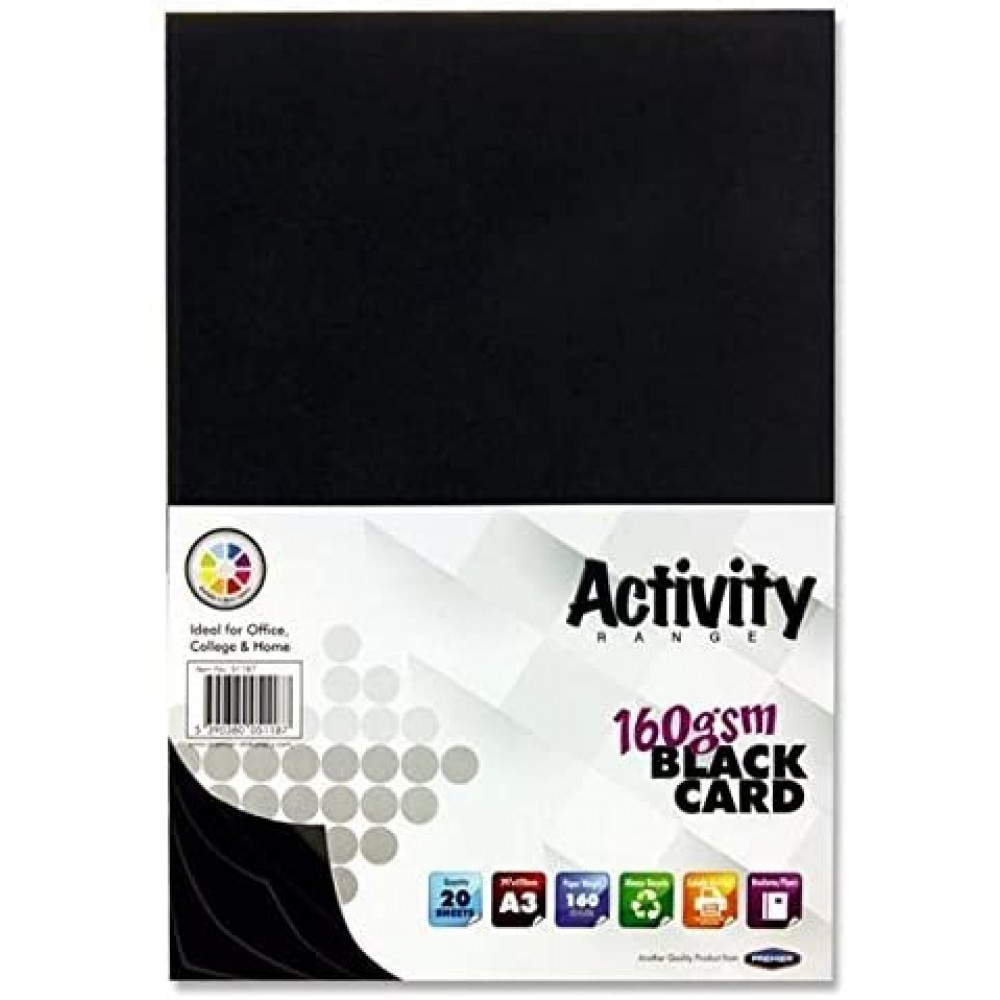 A3 Black Card 20 Sheets