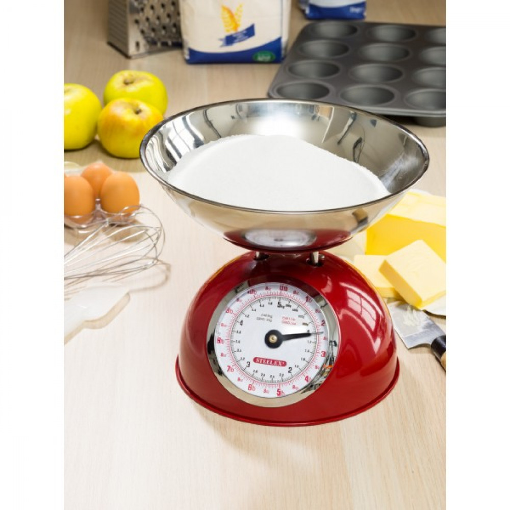 Steelex Kitchen Scale Red