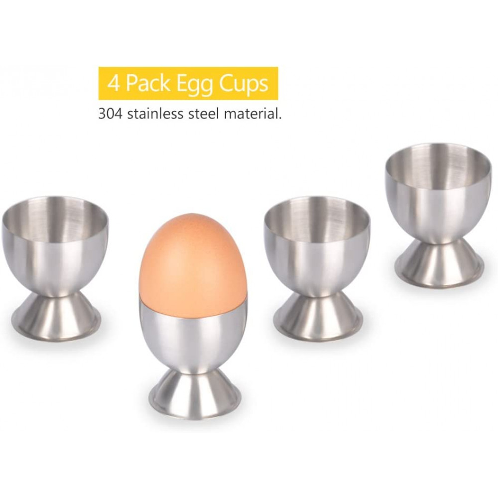 Eggcups Stainless Steel 4Pk