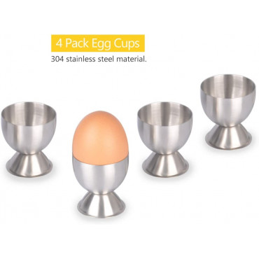 Eggcups Stainless Steel 4Pk