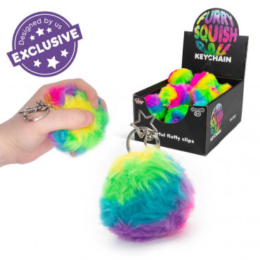 SCRUCNHEMS FURRY SQUISH BALL KEYCHAIN