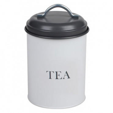 Tea Caddy White/Grey