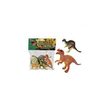 6pc Dinosaurs In Large Bag/Header Card (2 Asst)