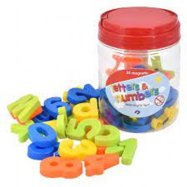 Magnetic Letters and Numbers in Tub 52pc