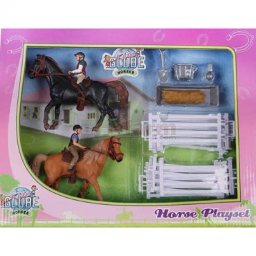 Horse Playset With 2 Horses And Accessories