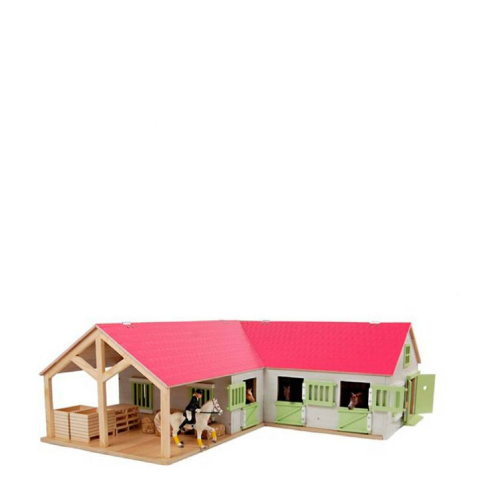 1:24 HORSE STABLE WITH 4 STORAGE BOXES & WASH BOX