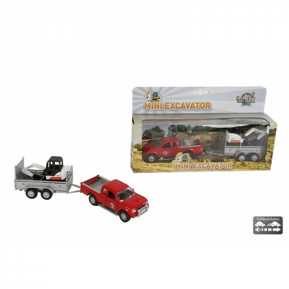 Die Cast Pajero With Mini Excavator