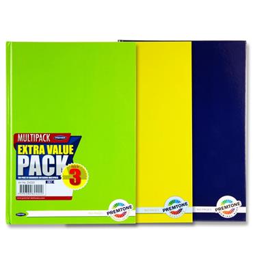 Pkt.3 A4 160Pg Hardcover Notebook