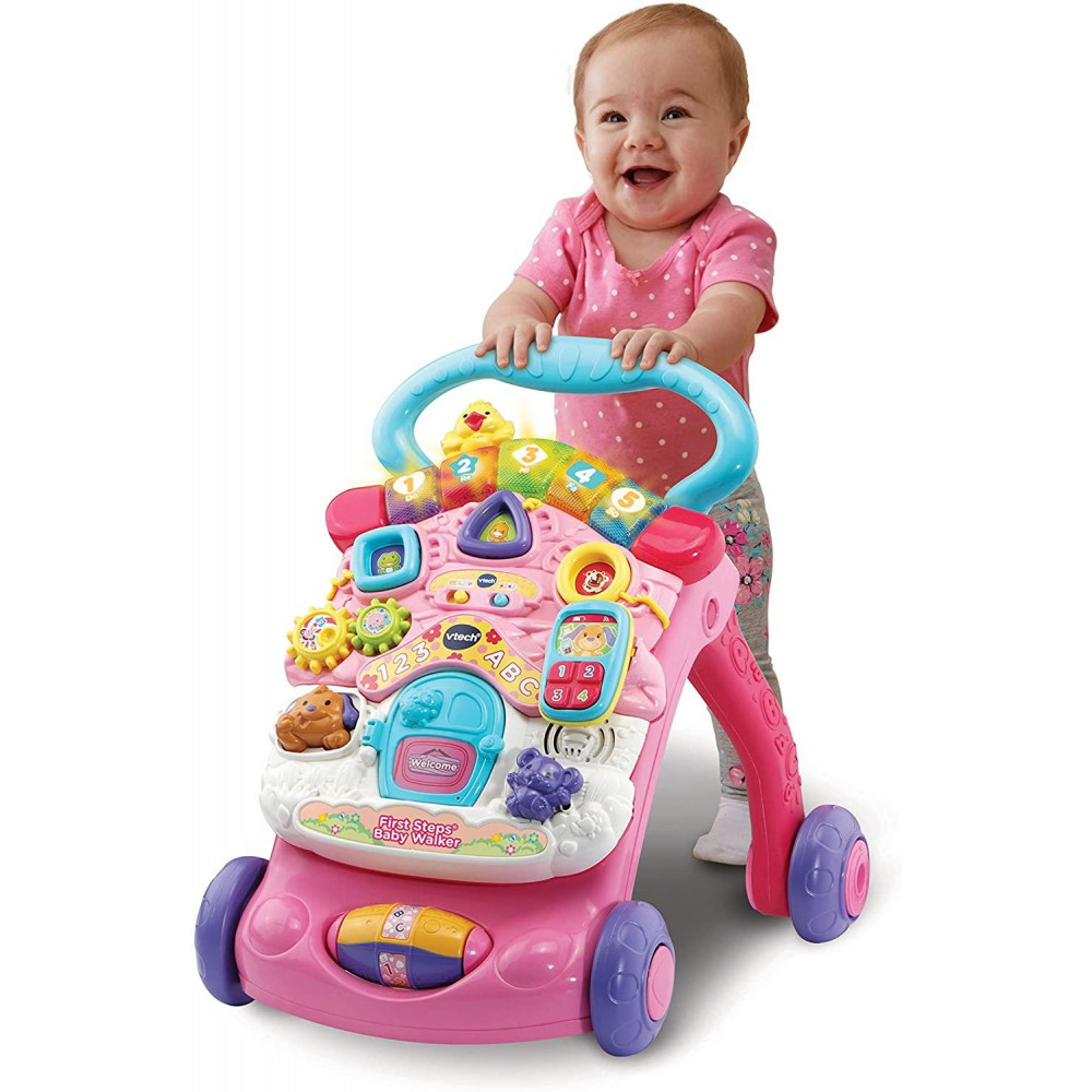 FIRST STEPS BABY WALKER PINK NEW