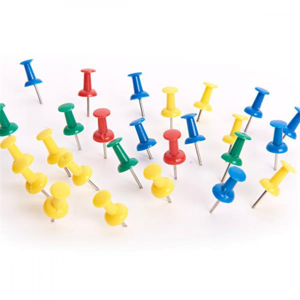 Push Pins Pk 30 Coloured