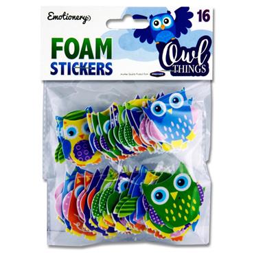 Pkt.16 Foam Stickers  Owl Things