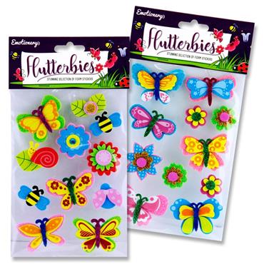 3D Flutterbies Foam Stickers Butterflies & Flows