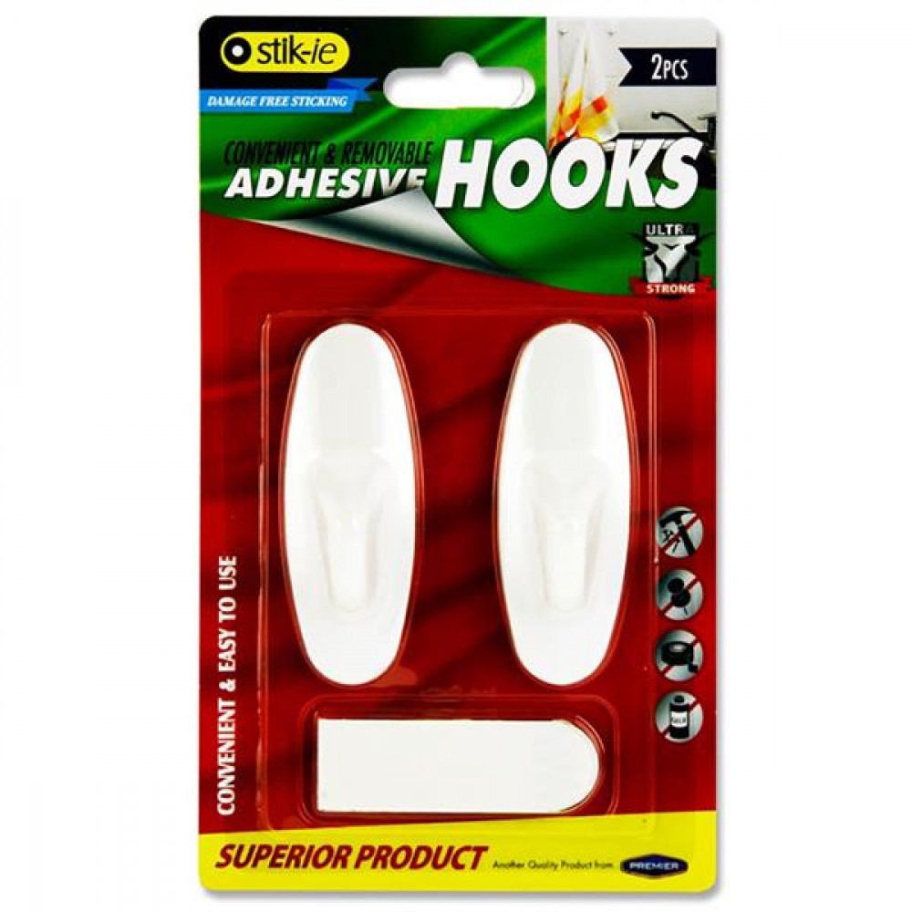 Plastic Hooks Pk2 Removable