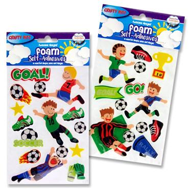 Foam Stickers Soccer Fun 2 Asst.
