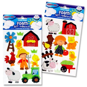 Foam Stickers Farm 2 Asst.