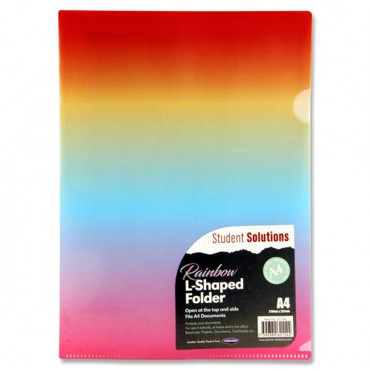 Student Solutions A4 L-Shape Folder - Rainbow