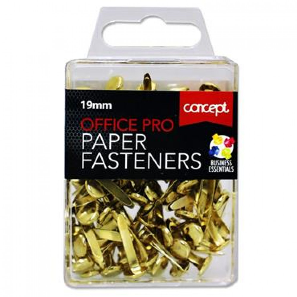 Box 100 19mm Office Pro Paper Fasteners