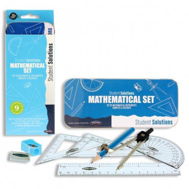 Maths Set 9 Piece With Case