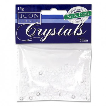 Icon Craft Pkt. 15g 5mm Clear Crystals